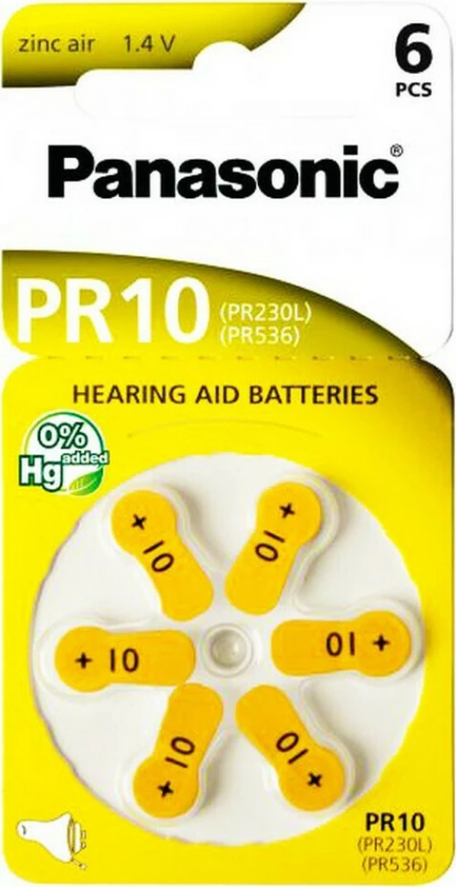 Panasonic Zinc Air PR10 (6τμχ)