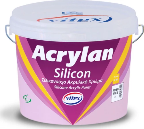 Vitex Acrylan Silicon Λευκό 10lt
