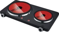Κεραμική Εστία Διπλή Prcp-40252 22Cm 1500W – 16.5Cm 1000W Primo Μαύρη