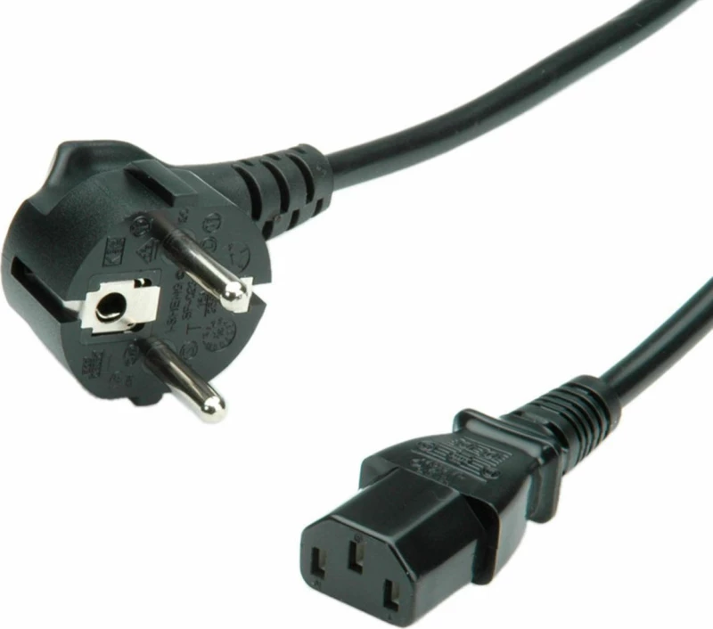 Roline Schuko - IEC C13 Cable 3m Μαύρο (19.08.1030-50)