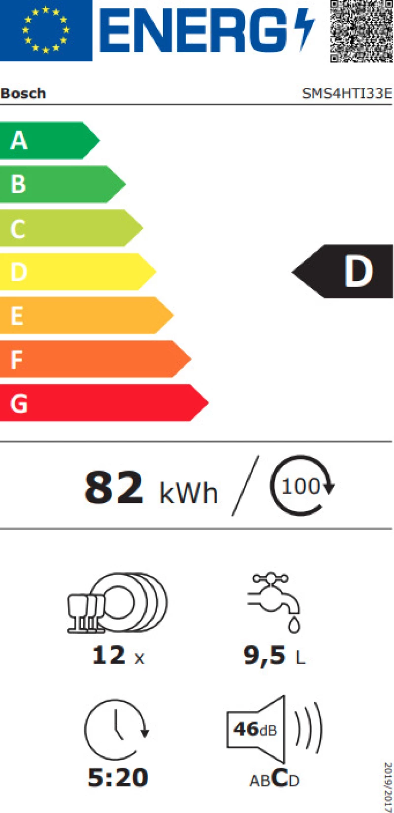 Bosch SMS4HTI33E Πλυντήριο Πιάτων Ελεύθερο