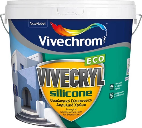 Vivechrom Vivecryl Silicone Eco Λευκό 3lt
