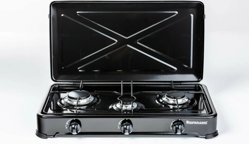 Ravanson K-03TB hob Black,White Countertop 60 cm Gas 3 zone(s)