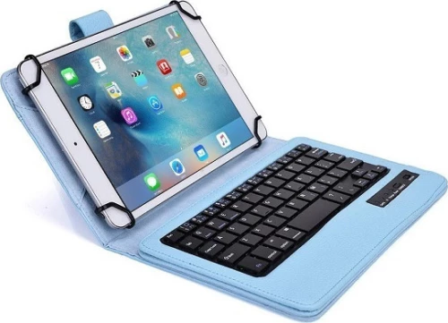 Leather Case with Keyboard for Tablet 7" Blue