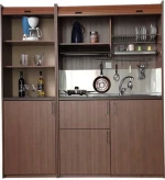 Silver KS190 Mini Πολυκουζινάκι με Δεξιά Γούρνα 190x65x209cm Καρυδί