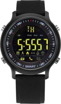 Xwatch Ex-18 Smart Watch Bluetooth 4.0 Αδιάβροχο 5Atm Με Μαύρο Πλαστικό Λουράκι