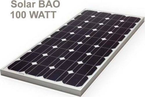 Φωτοβολταϊκό Πάνελ 100W, 17.6V Μονοκρυσταλλικός Συλλέκτης Solar Panel Bao Με Πλαίσιο Αλουμινίου