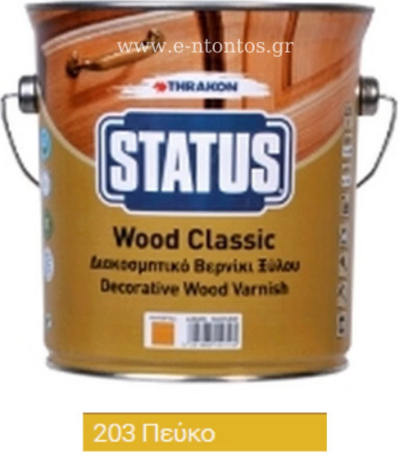 Βερνίκι Ξύλου Thrakon Status Wood Classic Γυαλιστερό Πεύκο 750ml