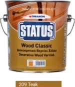 Βερνίκι Ξύλου Thrakon Status Wood Classic Γυαλιστερό Teak 750ml