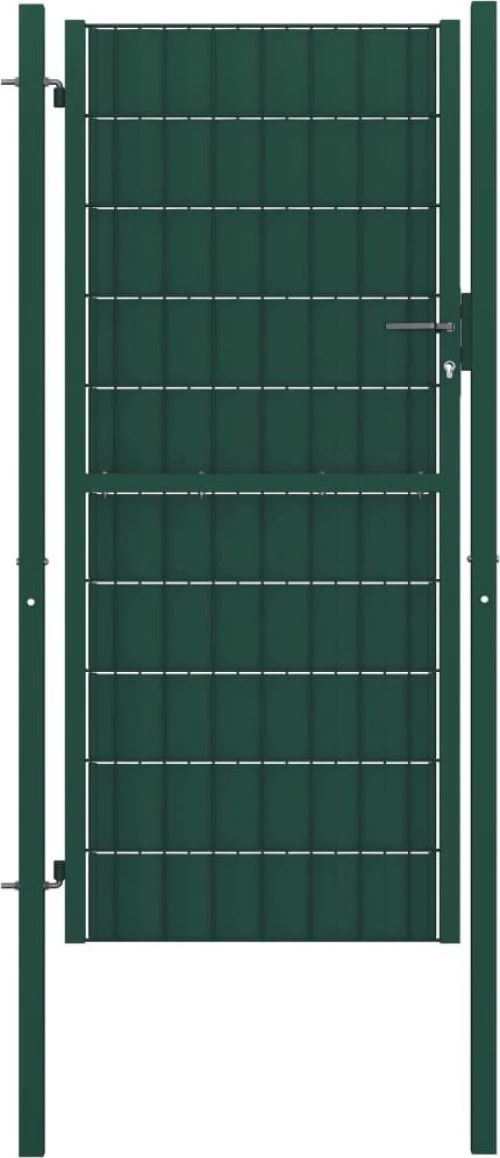 vidaXL Πόρτα Περίφραξης Πράσινη Ατσάλινη 164x100cm 145230