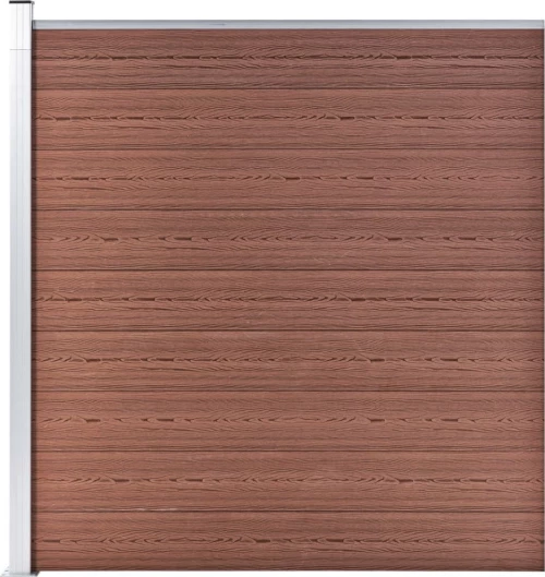 vidaXL Πάνελ Περίφραξης Καφέ 180x186cm από WPC 186x180cm 49068