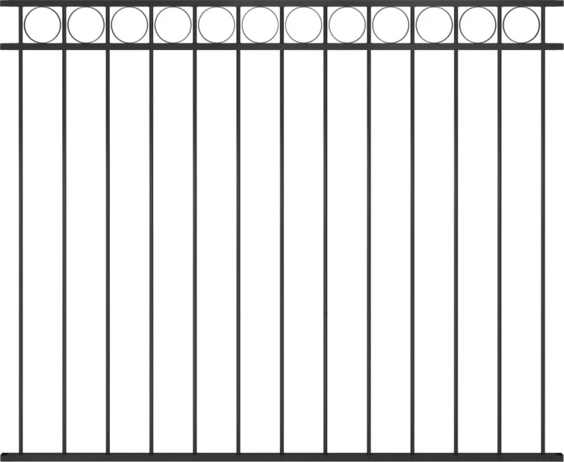 vidaXL Πάνελ Περίφραξης Μαύρο 1,7 x 1,5 μ. x 146319