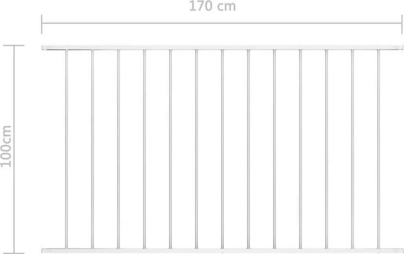 vidaXL Πάνελ Περίφραξης Λευκό 100x170cm 145225