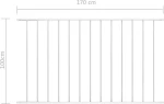 vidaXL Πάνελ Περίφραξης Λευκό 100x170cm 145225