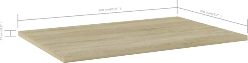 vidaXL Ράφι Βιβλιοθήκης Sonoma Δρυς 805256 60x40cm 4τμχ