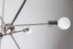 Home Lighting Κρεμαστό Φωτιστικό Μοντέρνο Μονόφωτο Ασημί