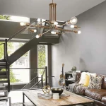 Ideal Lux Triumph Κρεμαστό Φωτιστικό Μοντέρνο Πολύφωτο Μαύρο