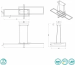 Trio Lighting Salinas Κρεμαστό Φωτιστικό Μοντέρνο LED Μπρούτζινο