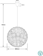 Globo Lighting Stella Κρεμαστό Φωτιστικό Μοντέρνο Μονόφωτο Λευκό