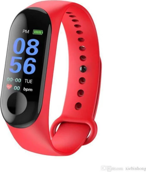 0.96 Inch Tft M3 Smart Bracelet Heart Rate Monitor Sports Calories Pedometer Κόκκινο