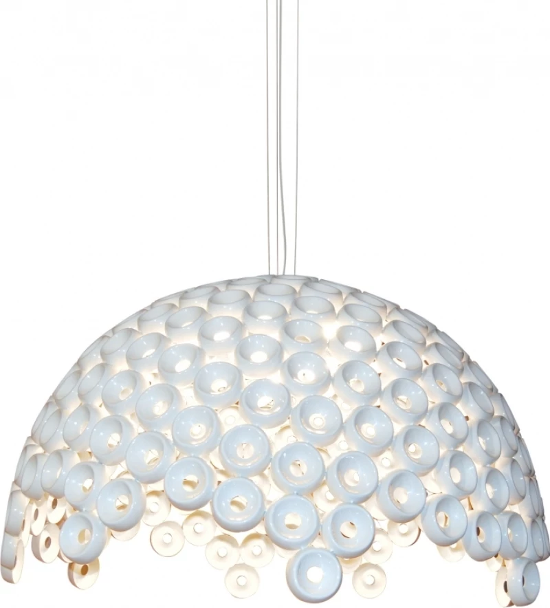 Home Lighting Κρεμαστό Φωτιστικό Vintage Τρίφωτο Λευκό