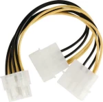 Nedis 8 Pin EPS male - 2x 4 Pin Molex male Cable 0.15m (CCGP74400VA015)