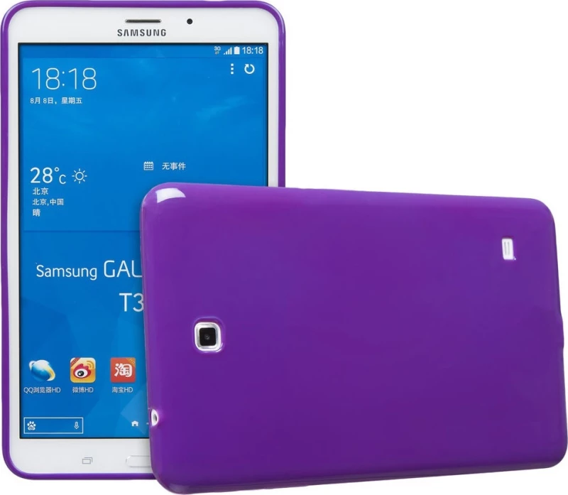 Silicone Back Cover Μωβ (Galaxy Tab 4 8.0)