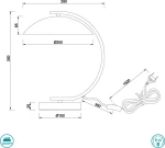Trio Lighting Retro Πορτατίφ με Μαύρο Καπέλο και Μαύρη Βάση