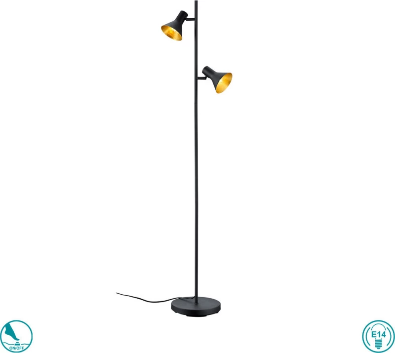 Trio Lighting Nina Φωτιστικό Δαπέδου Χρυσό με Ύψος 144cm