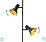 Trio Lighting Nina Φωτιστικό Δαπέδου Χρυσό με Ύψος 144cm