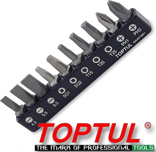 Toptul GAAV1001 Σετ μύτες 10τεμ 1/4″