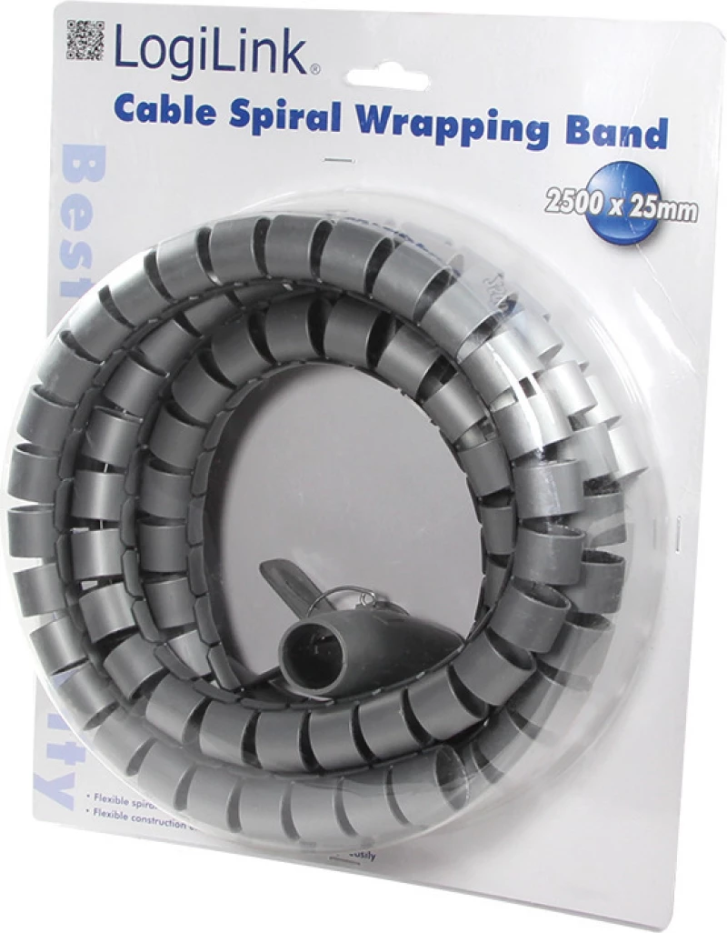 LogiLink Spiral Wrapping 2.5m Γκρι