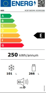 AEG RCB736E5MX Ψυγειοκαταψύκτης NoFrost Inox