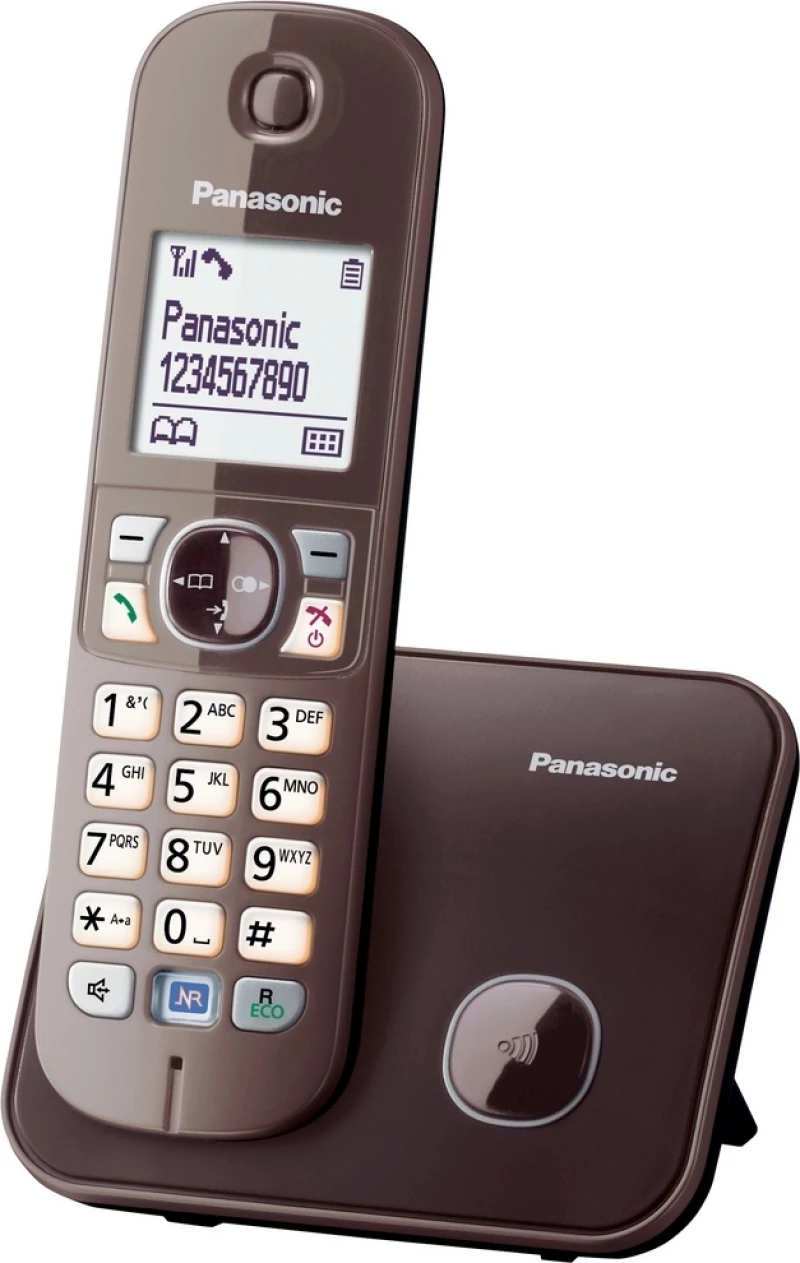 Panasonic KX-TG6811 Ασύρματο Τηλέφωνο με Aνοιχτή Aκρόαση Καφέ
