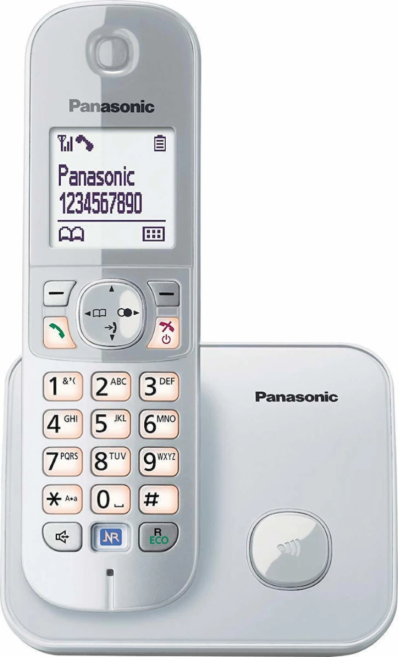 Panasonic KX-TG6811 Ασύρματο Τηλέφωνο με Aνοιχτή Aκρόαση Ασημί