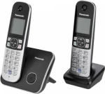 Panasonic KX-TG6812 Duo Ασύρματο Τηλέφωνο Duo με Aνοιχτή Aκρόαση