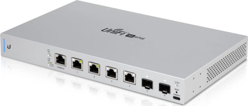 Network Switch Ubiquiti UniFi 6-Port 802.3bt 10Gbit/s. POE