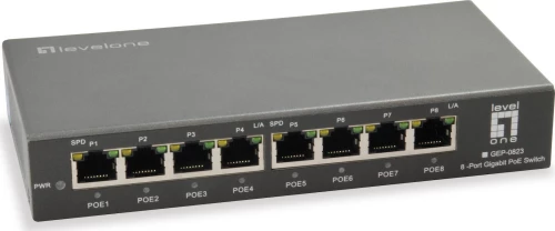 Network Switch Levelone 8X Ge Gep-0823 120W 8Xpoe+