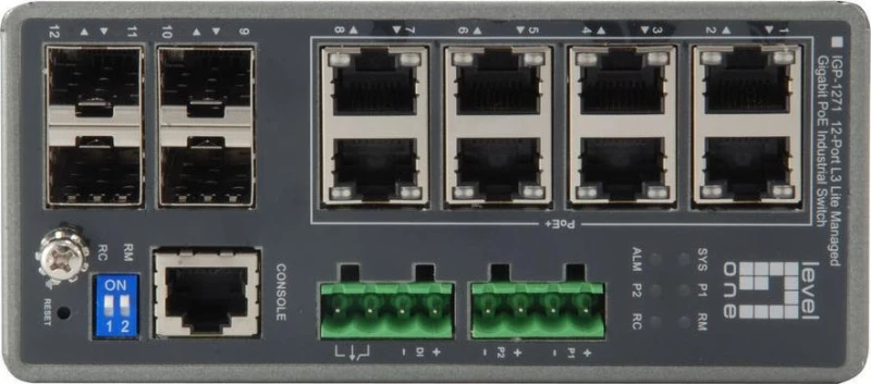 Network Switch Levelone 8X Ge Igp-1271 4Xgsfp 240W 8Xpoe