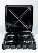 Ravanson K-04TB hob Black Countertop Gas 4 zone(s)