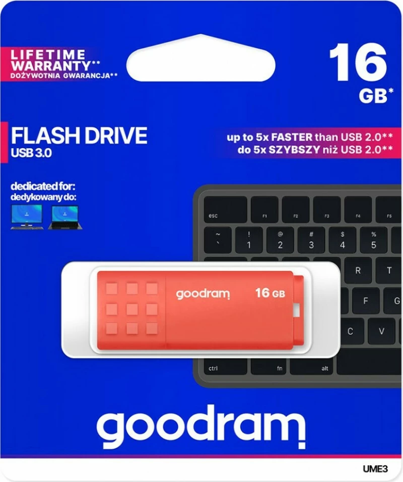 GoodRAM UME3 16GB USB 3.0 Orange