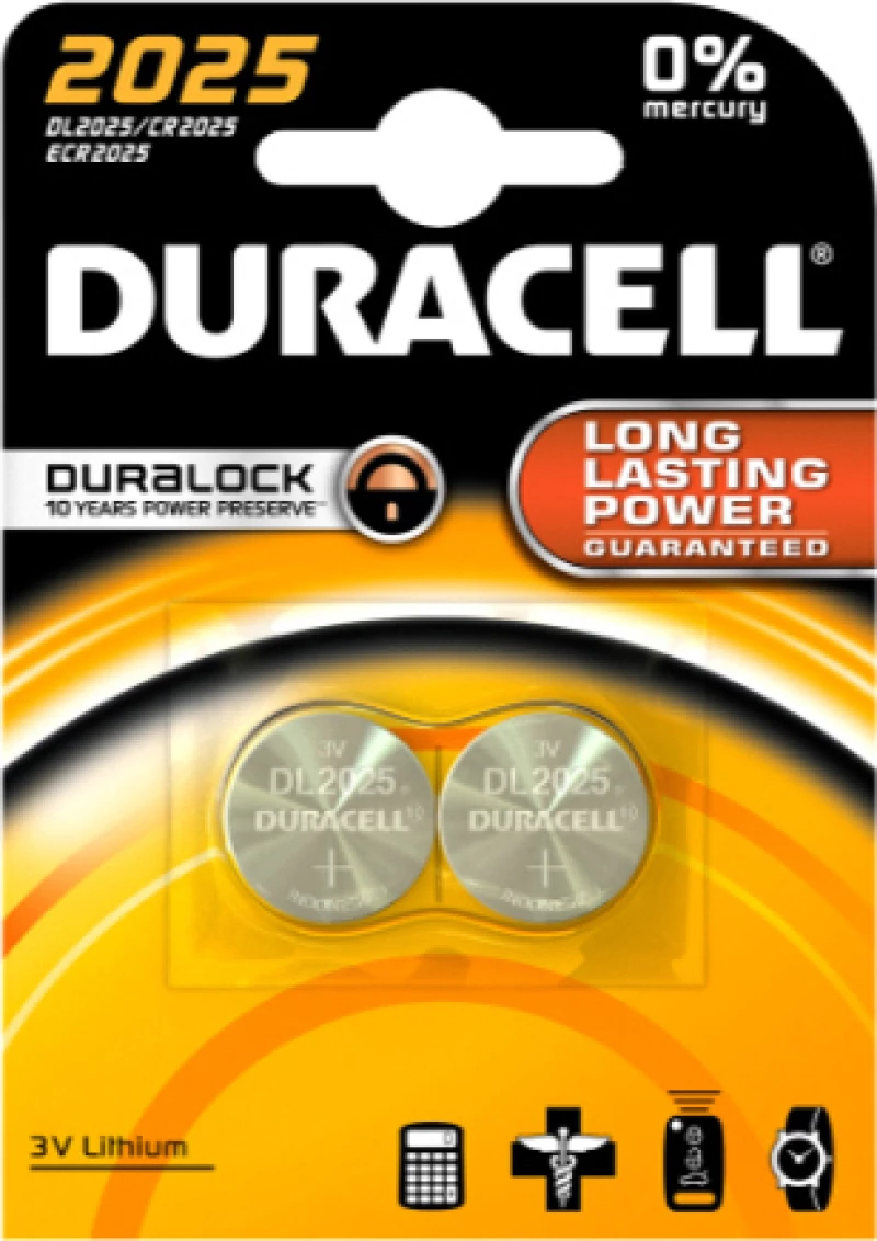 Duracell Long Lasting Power CR2025 (2τμχ)