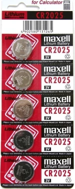Μπαταρία Λιθίου Cr2025 3V 5Τμχ Maxell E-Cr2025M