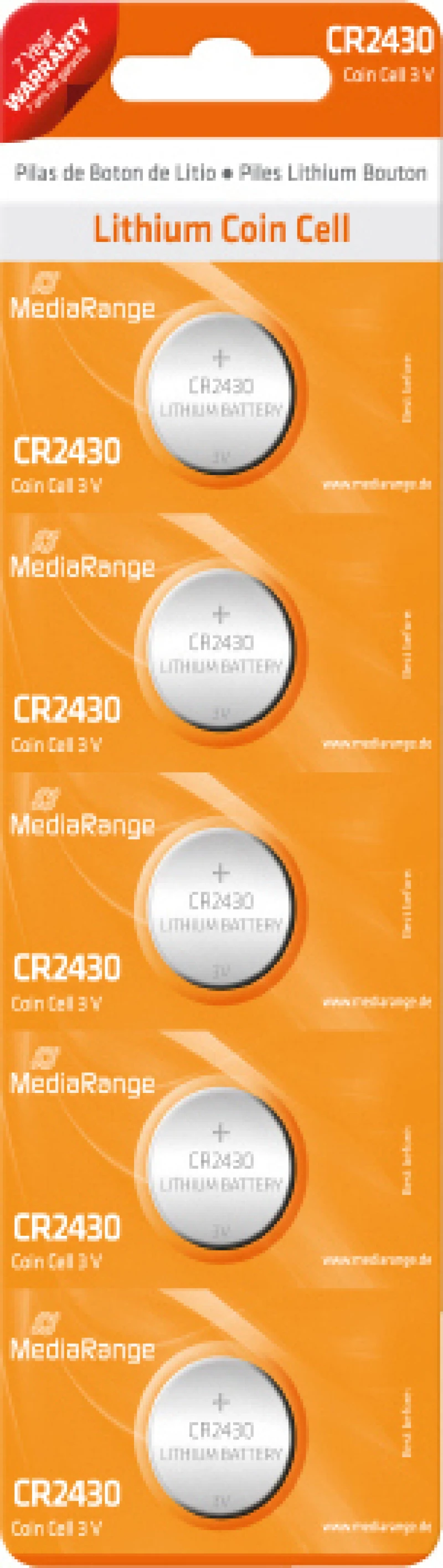 MediaRange Lithium Coin Cell CR2430 (5τμχ)