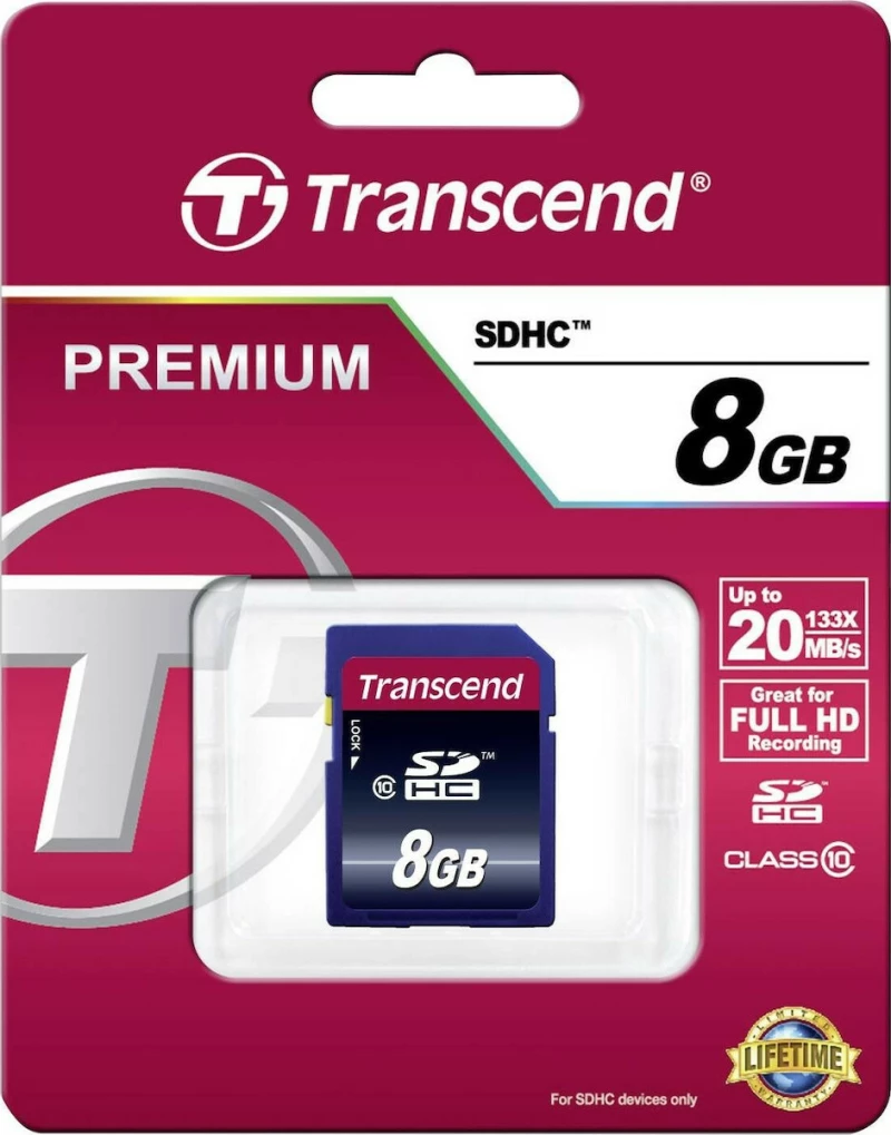 Transcend Premium 200x SDHC 8GB Class 10