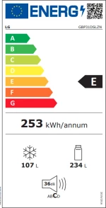 LG GBP31DSLZN Ψυγειοκαταψύκτης NoFrost