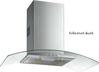 Απορροφητήρας Teka Nc 980 Καμινάδα 90Cm Crystal / Inox F.845