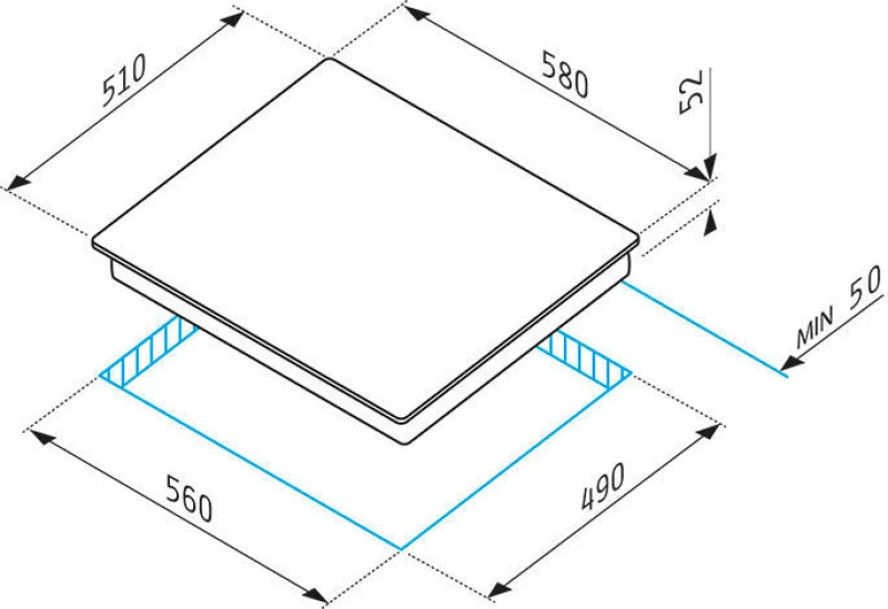 Pyramis 58HL 4003 Αφής Χωρίς Πλαίσιο (030057501)
