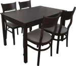 Τραπεζαρία Pnelope & Vera 5τμχ Walnut 120x80cm