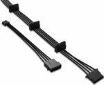 Be Quiet 3x 15-Pin Sata male - 4-Pin Molex female Cable 0.6m Μαύρο (BC050)